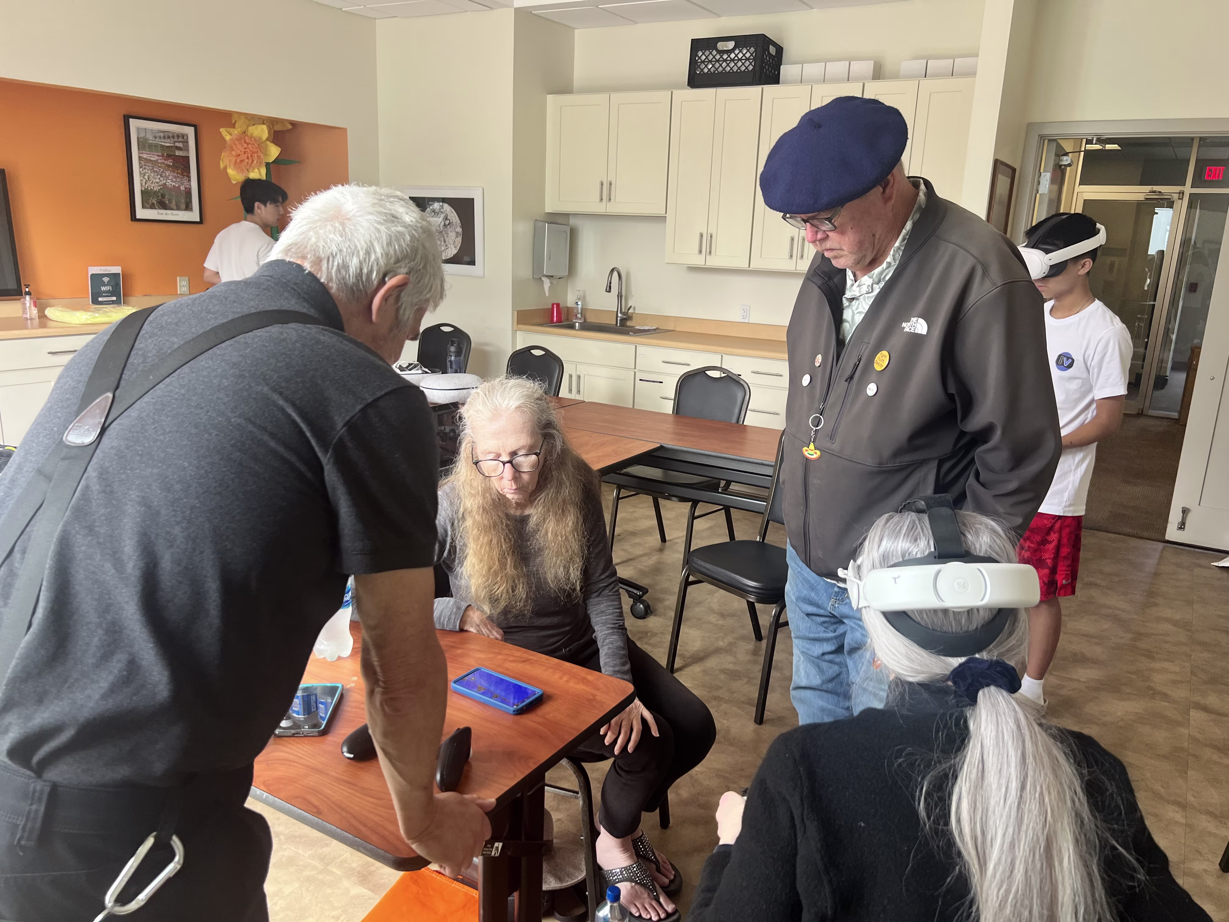 Residents and staff during the Coastside Seniors visit